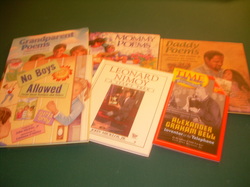 photo collage of books